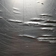 A visibly scratched and damaged surface