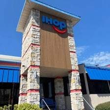 An IHOP restaurant serving pancakes and other breakfast foods