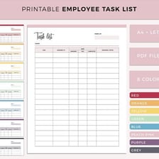 A workplace checklist showing assigned tasks