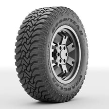 A Goodyear-branded automobile tire.
