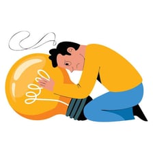 An illustration of a person realizing a mistake.
