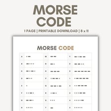 An educational Morse code chart showing the letters C, O, D, and E