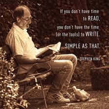 Stephen King associated with his writing and fiction books