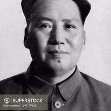 A portrait of Mao Zedong, the Chinese Communist leader.