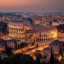 The Colosseum in Rome, Italy.