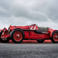 A classic Aston Martin sports car