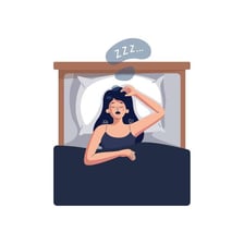 A sleeping person with Zs indicating snoring