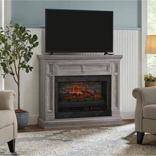 Cool gray ash in a fireplace