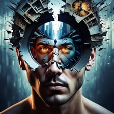 A person appearing to experience a strange sense of familiarity
