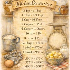Kitchen measuring spoons beside a measuring cup, illustrating volume conversion.