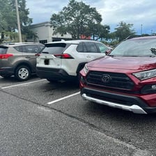 A Toyota RAV4 sport utility vehicle photographed outdoors.