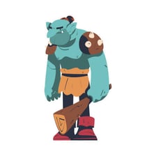 An illustration of a menacing fairy-tale ogre