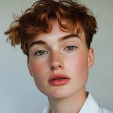 A person with naturally red hair