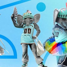 Ellie the Elephant, mascot of the New York Liberty basketball team.