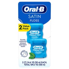 A package of Oral-B dental floss