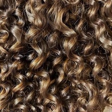 Close-up of naturally curly hair