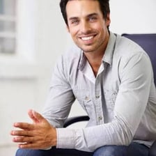 A portrait of a casually dressed man