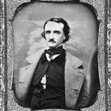 A portrait of American writer Edgar Allan Poe