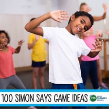 Children participating in a game of Simon Says.