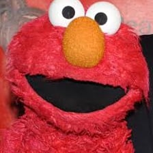 Elmo, the red furry Sesame Street Muppet