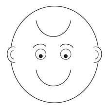 A simple illustration showing a frown inverted to resemble a smile