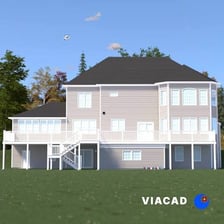 A smaller building wing attached to a larger structure.