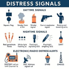 A maritime distress signal used to request help