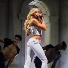 Tate McRae performing her song “exes”