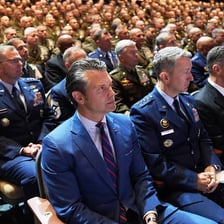Senior military officers gathered in uniform