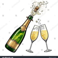 A champagne cork being released from a bottle