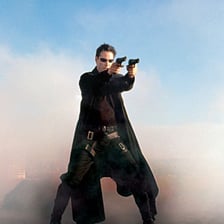 Keanu Reeves as Neo in The Matrix