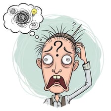 A humorous illustration representing an inflated ego