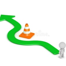 Small obstacle blocking a path