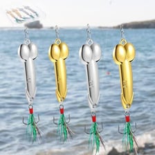 A fishing lure attached to a hook and line