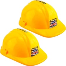 Yellow hard hats used as protective headgear