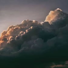 Dark storm clouds serving as an ominous sign of a coming event