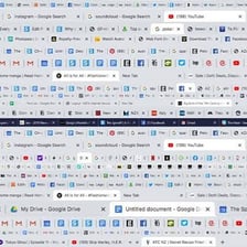 A web browser displaying several open tabs across the top.