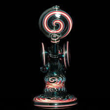A glass bong displayed as smoking paraphernalia
