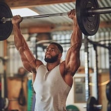 A person lifting a heavy object