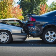 Vehicle damaged in a rear-end collision