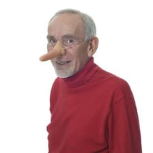 A Pinocchio costume featuring a long nose