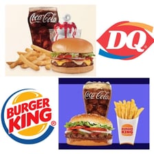 Burger King and Dairy Queen restaurant storefronts representing chain businesses