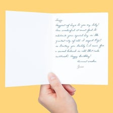 A love letter ending with the sign-off XOXO