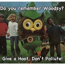 Woodsy Owl, the U.S. Forest Service conservation mascot