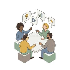 A discussion in which someone contributes an additional idea