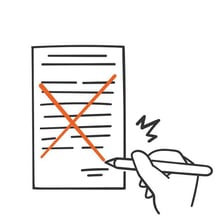 A signed agreement marked as withdrawn or rescinded