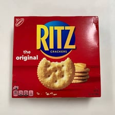 A red box of Ritz crackers