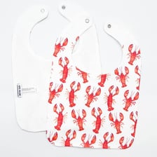 A bib used by a baby or during a lobster meal