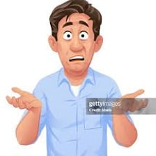 A person shrugging with an unimpressed expression