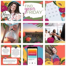 A grid of still photographs displayed in an Instagram-style feed.
